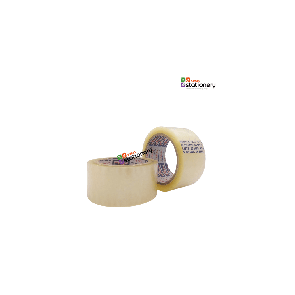 STYM 42micron Transparent Packaging Tape 48MMX65mtr Pack of 2. Clear Tapes STYM Swas
