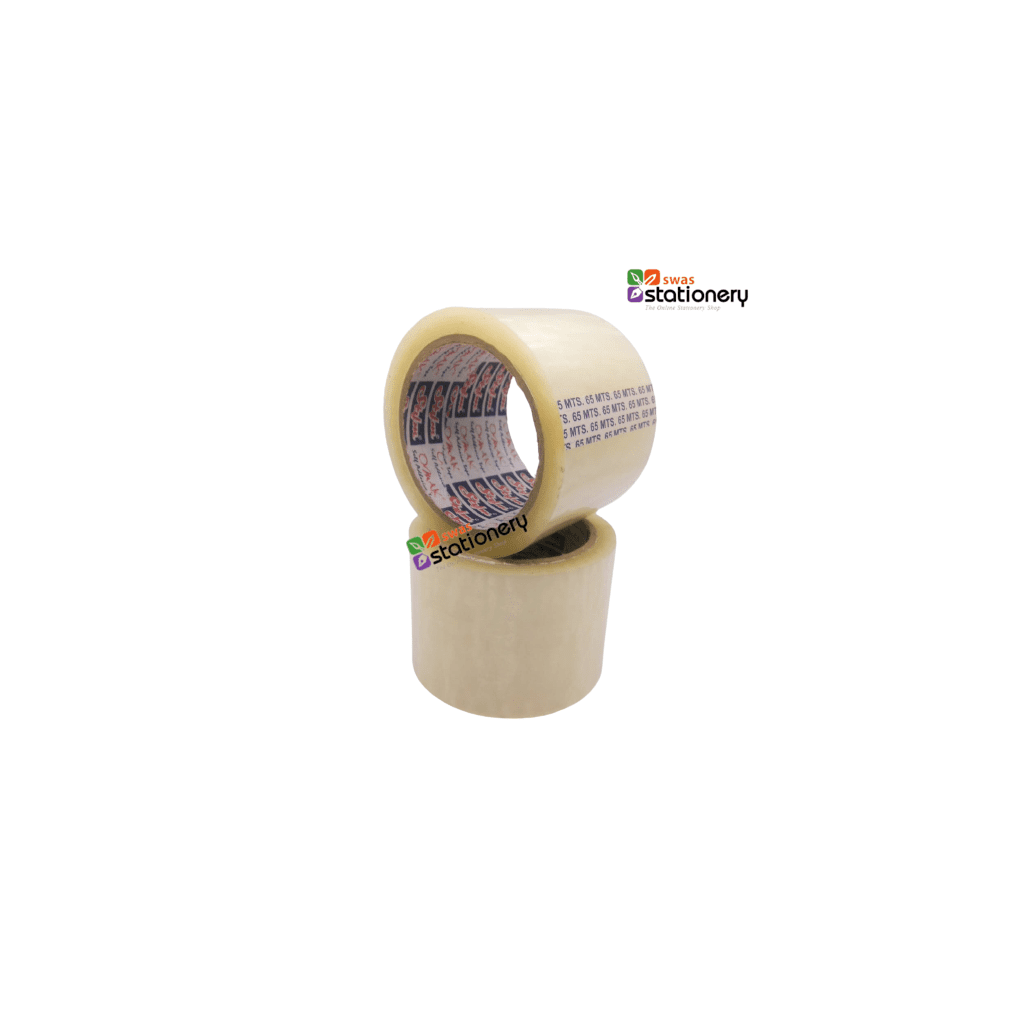 STYM 42micron Transparent Packaging Tape 72MMX65mtr Pack of 2. Clear Tapes STYM Swas