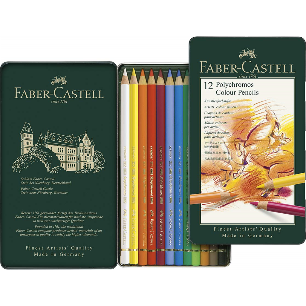 faber castell 12 polychromos colour pencils