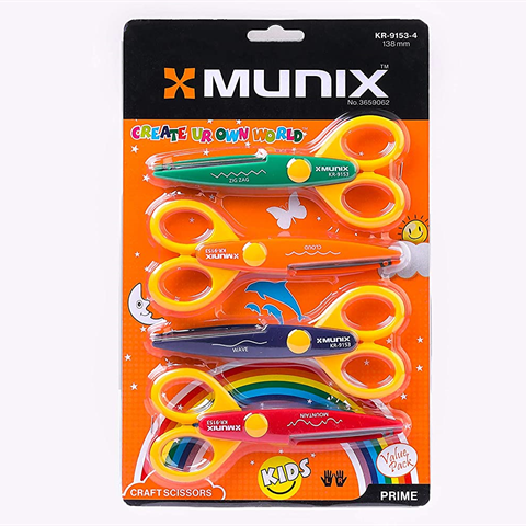 Buy Munix Red Scissors With Safety Cover 128 mm Online at Best