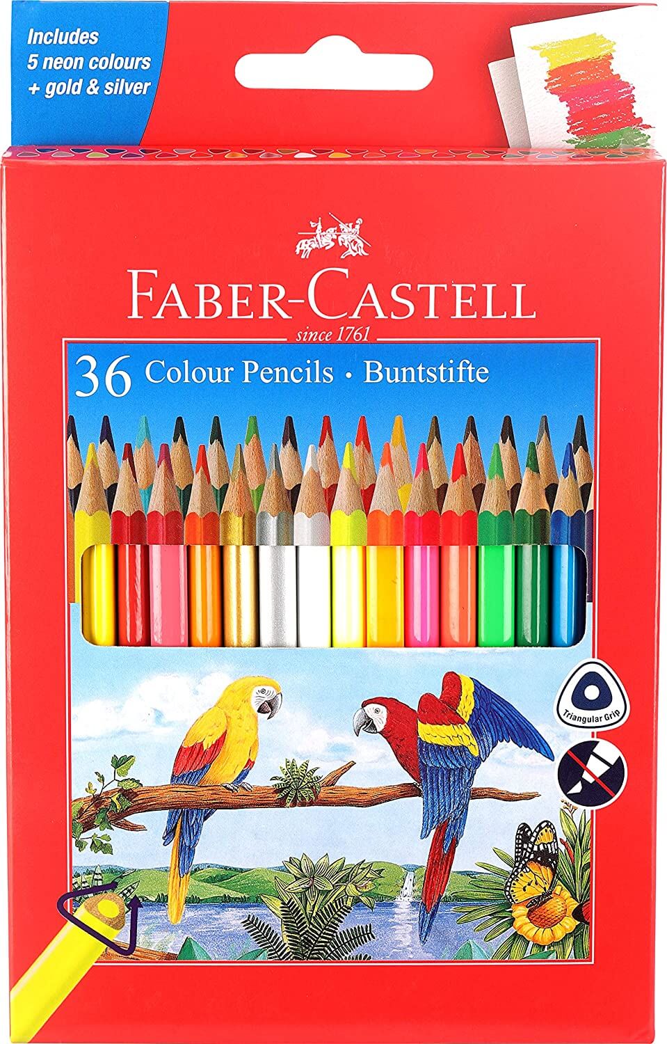 Faber Castell Me Grip Pencil Color 36 Shades Colour Pencils Faber